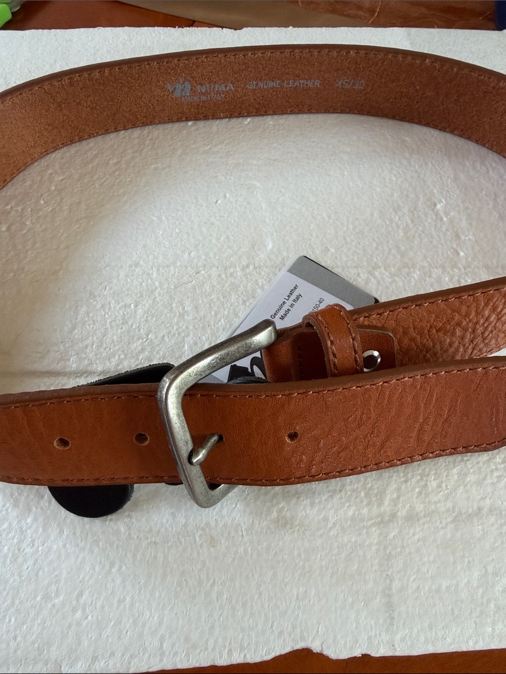 NWT Genuine Leather Men's soft Tan Belt - Classic Casual Style XS 32